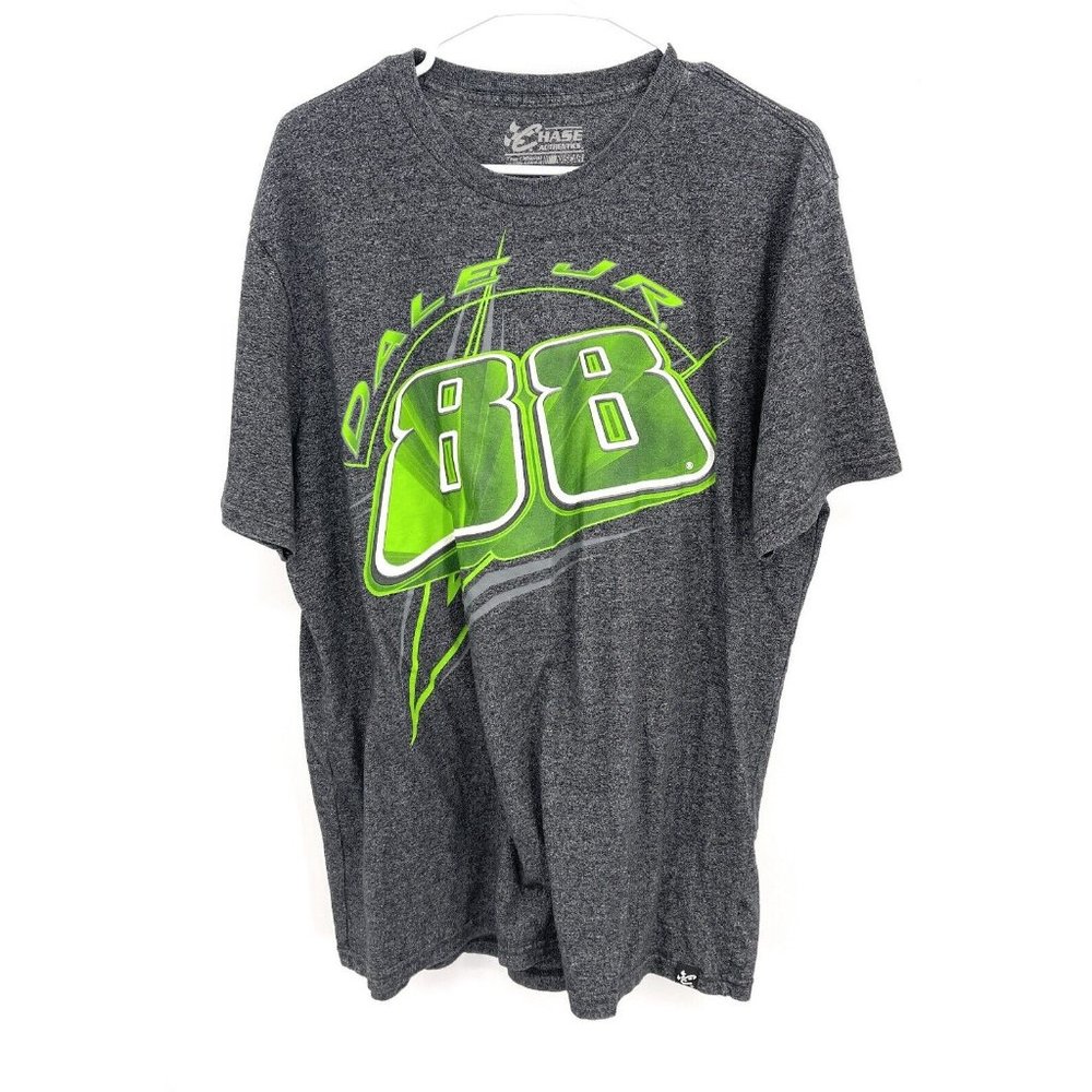 Chase Authentics Dale Jr NASCAR T Shirt Men XL Gray Auto‎ Racing 88 AMP Car